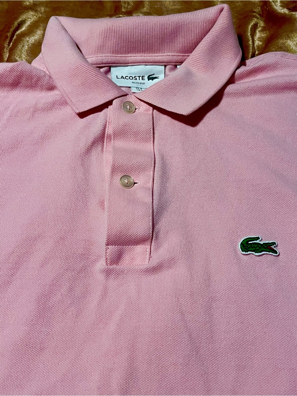 Lacoste Classic Fit Petit Piqué Polo Shirt - Light Pink Size: Large - Picture 4 of 9